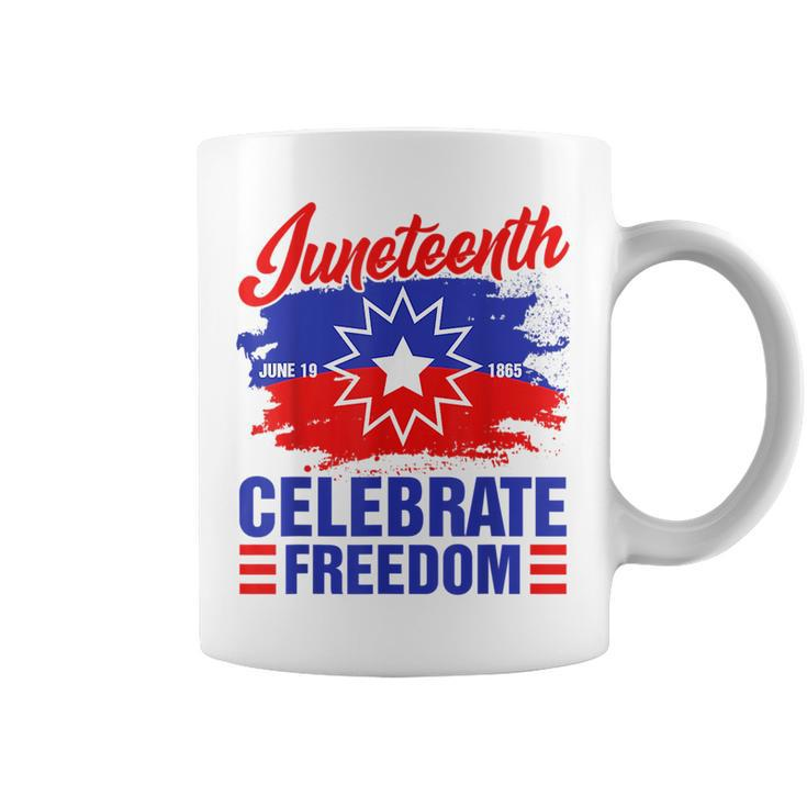 Junenth Celebrate Freedom Red White Blue Free Black Slave  Coffee Mug