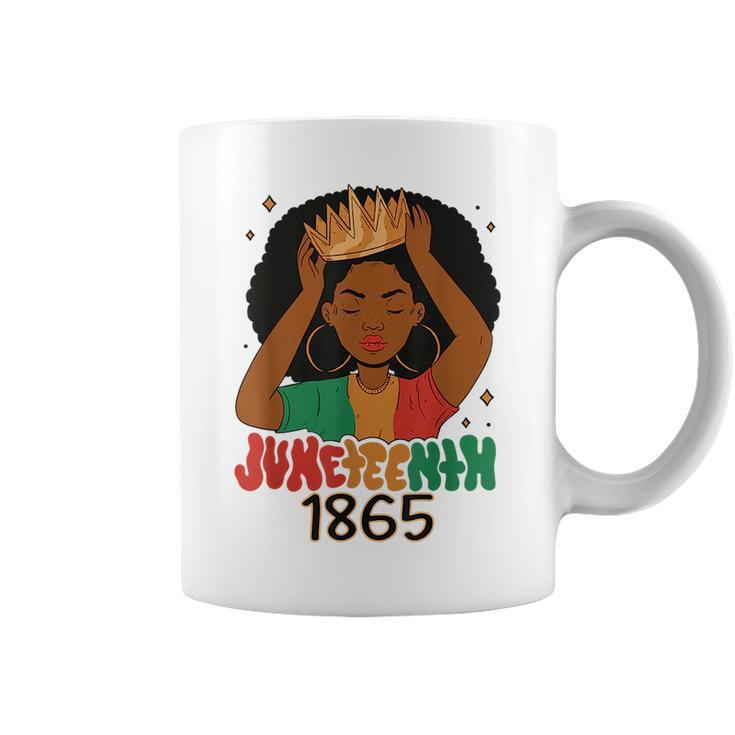 Junenth Is My Independence Day Black Queen African Girl  Coffee Mug