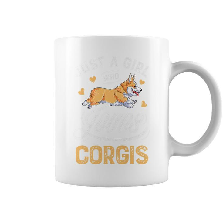 Just A Girl Who Loves Corgis T  Corgi Women Kids Lover Coffee Mug