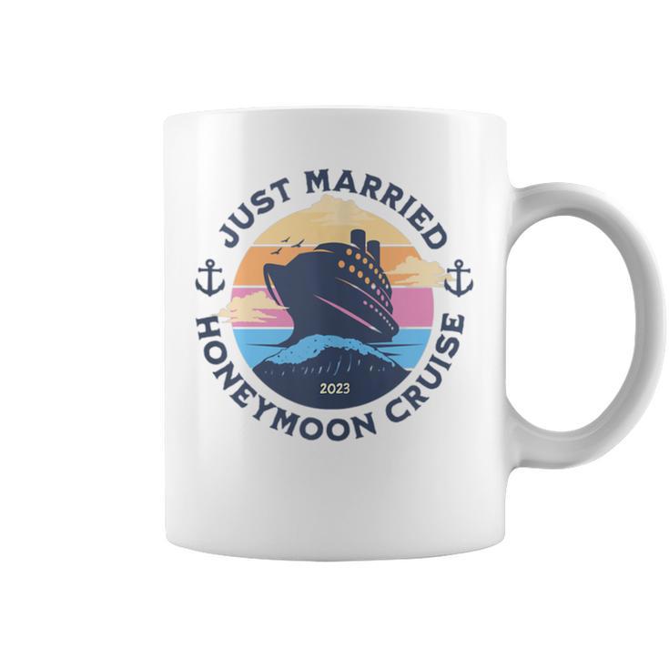 Just Married Honeymoon Cruise 2023 Couple Matching  Coffee Mug