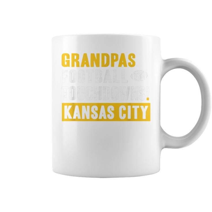 Kc Grandpa Touchdown Football Kansas City Gift For Dads Day  Coffee Mug