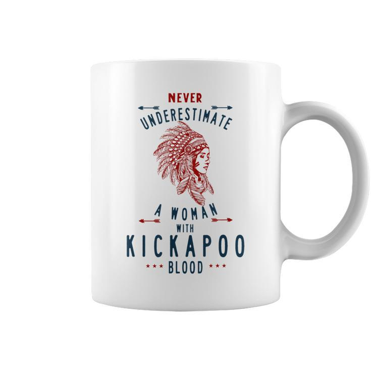 Kickapoo Native Mexican Indian Woman Never Underestimate Indian Funny Gifts Coffee Mug