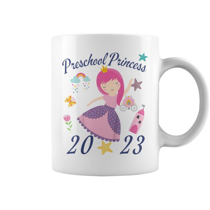 Kids 2023 Outfit Girls Princess Happy First Day Of Preschool  Coffee Mug