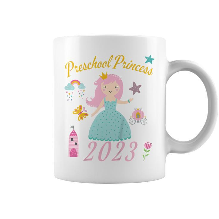 Kids 2023 Princess Outfit Girls Happy First Day Of Preschool  Coffee Mug
