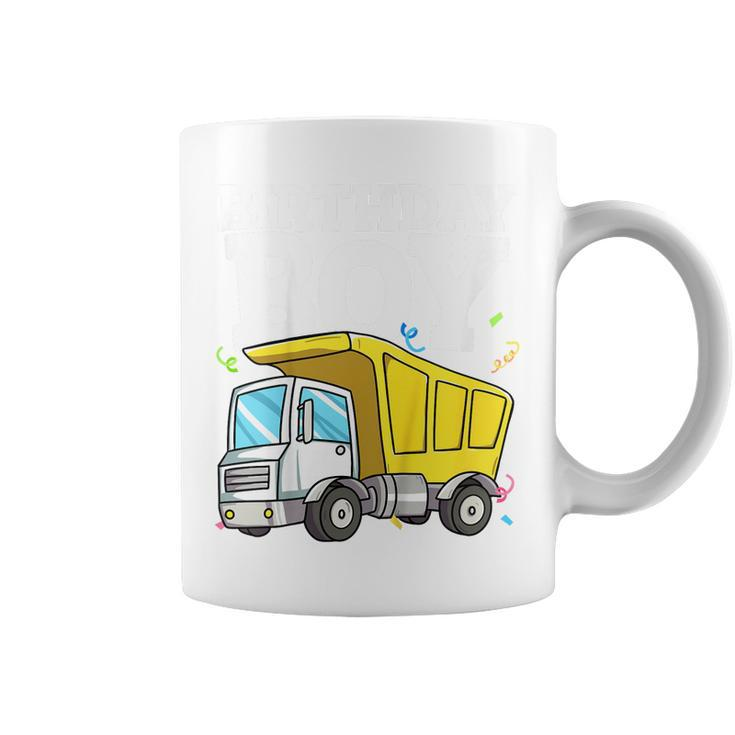 Kids Birthday Boy Construction Truck Theme Party Toddler  Coffee Mug