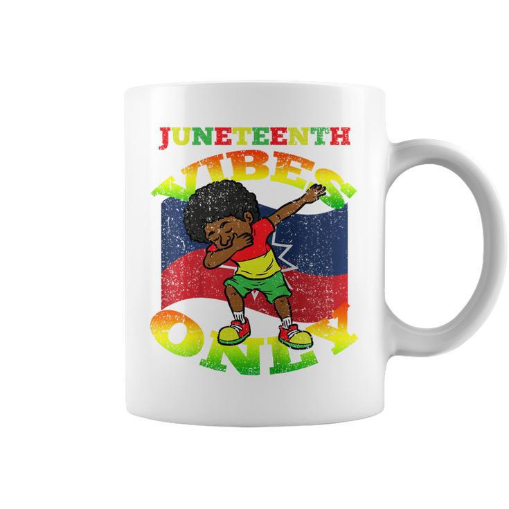 Kids Dabbing Boy Junenth Black History Melanin African Kids  Coffee Mug