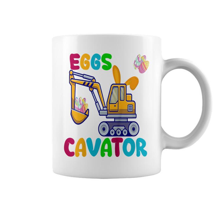 Kids Eggscavator Happy Easter Funny Excavator Hunting Egg Kids Hunting Funny Gifts Coffee Mug