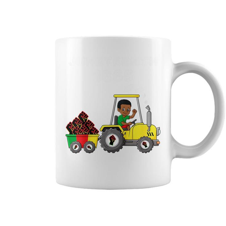 Kids Junenth 1865 Boy In Tractor Funny Toddler Boys Fist  Coffee Mug