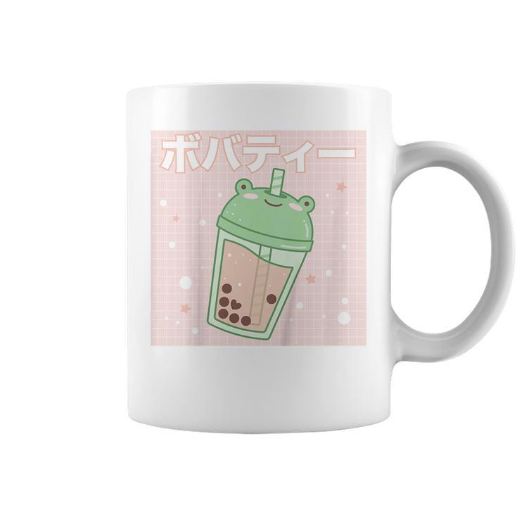 Kids Kawaii Aesthetic Cute Boba Bubble Milk Tea Pink  Coffee Mug