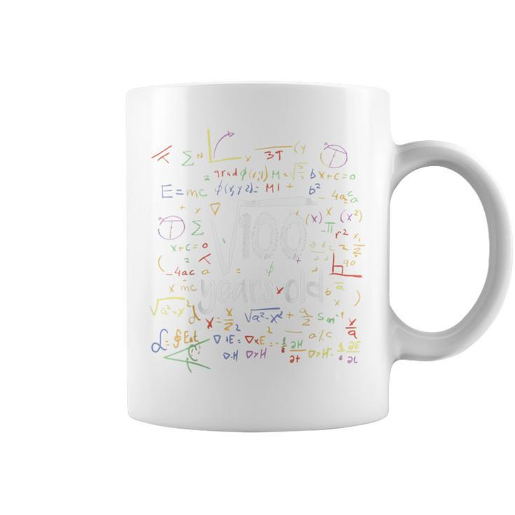 Kids Kids Funny Square Root Of 100 10Th Birthday 10 Year Old Math Coffee Mug