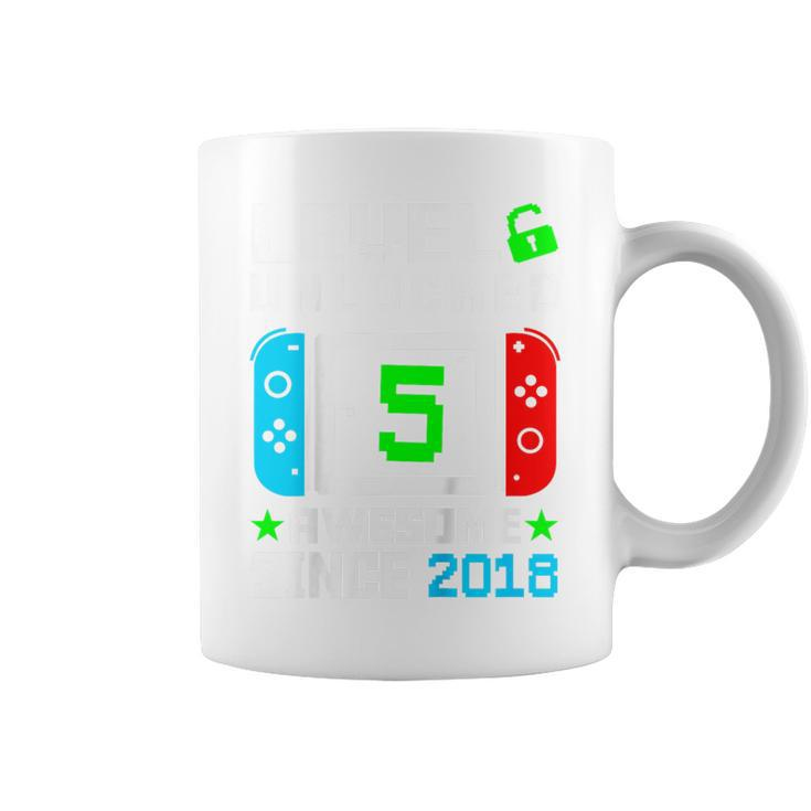 Kids Kids Level 5 Unlocked 5Th Birthday 5 Year Old Boy Gift Gamer  Coffee Mug