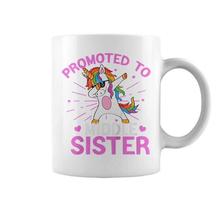 Kids Promoted To Middle Sister Unicorn Baby Announcement Toddler  Coffee Mug
