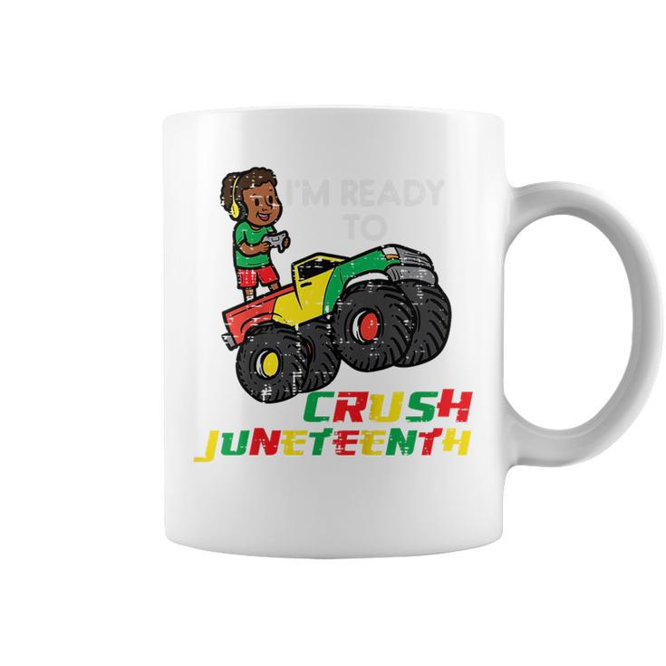 Kids Ready To Crush Junenth Black Boy Toddler Boys Kids Youth  Coffee Mug