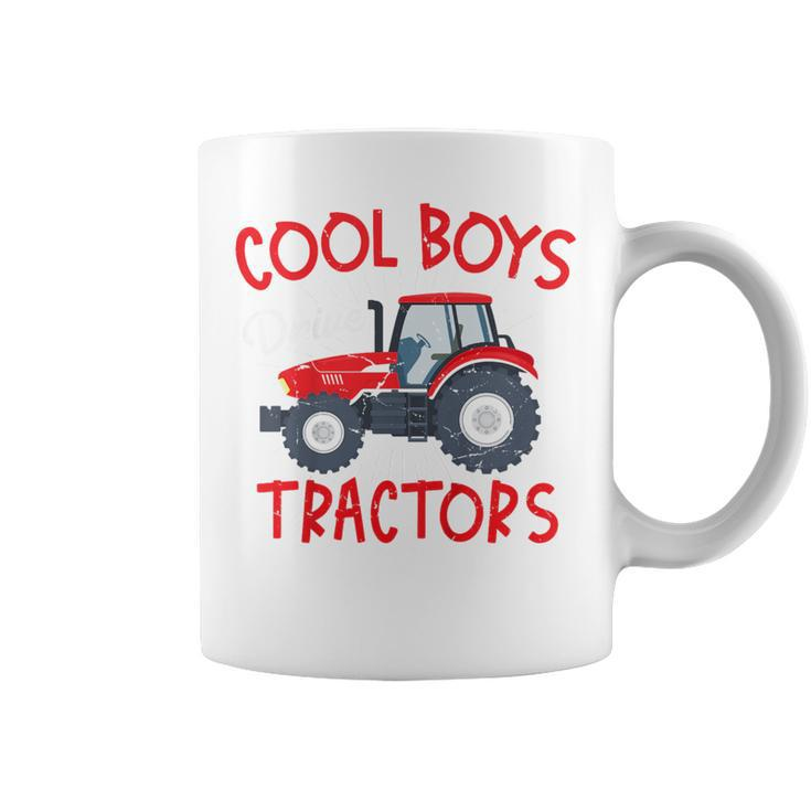 Kids Tractor Boy Young Farmer Cool Boys Drive Tractors  Coffee Mug