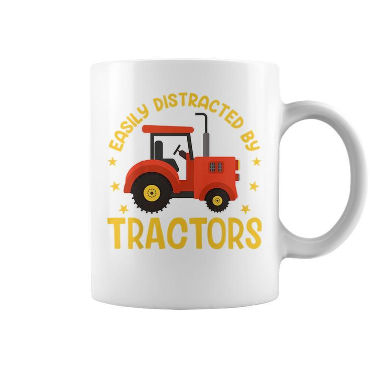 Kids Tractor Toddler Boys Farm Easily Distracted By Tractors  Coffee Mug