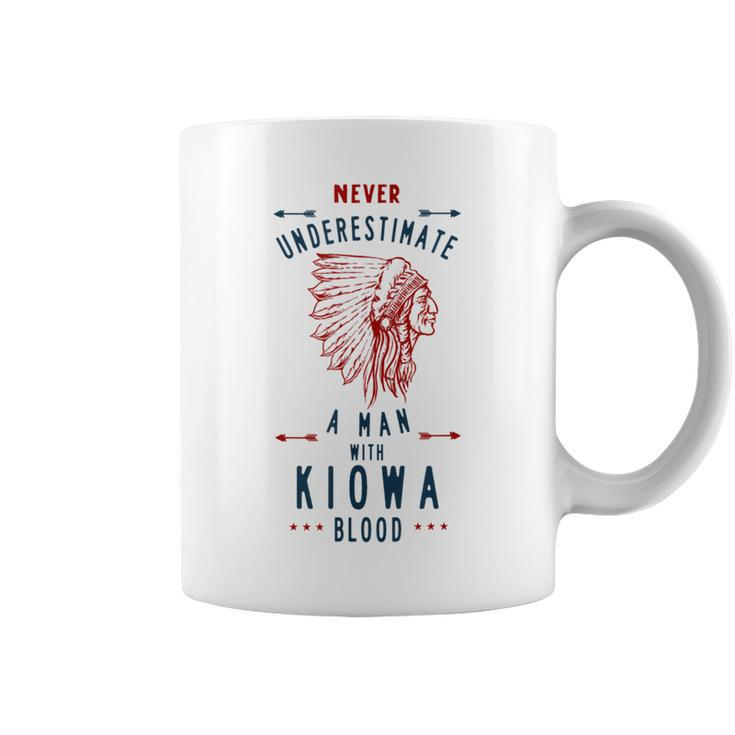 Kiowa Native American Indian Man Never Underestimate Native American Funny Gifts Coffee Mug