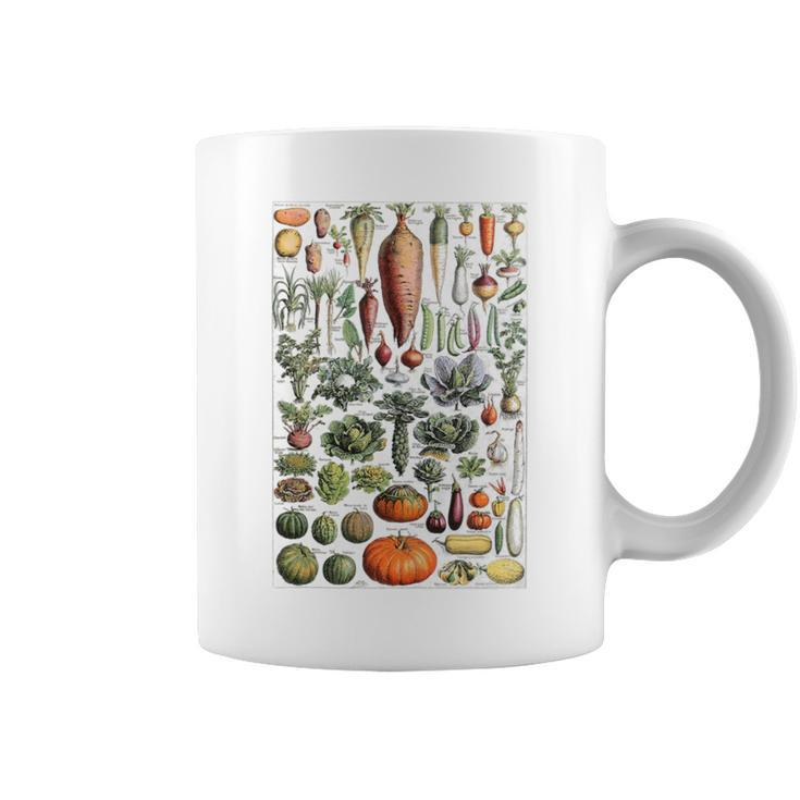 Kitchen Vegetable Identification Reference Chart Botanical Coffee Mug