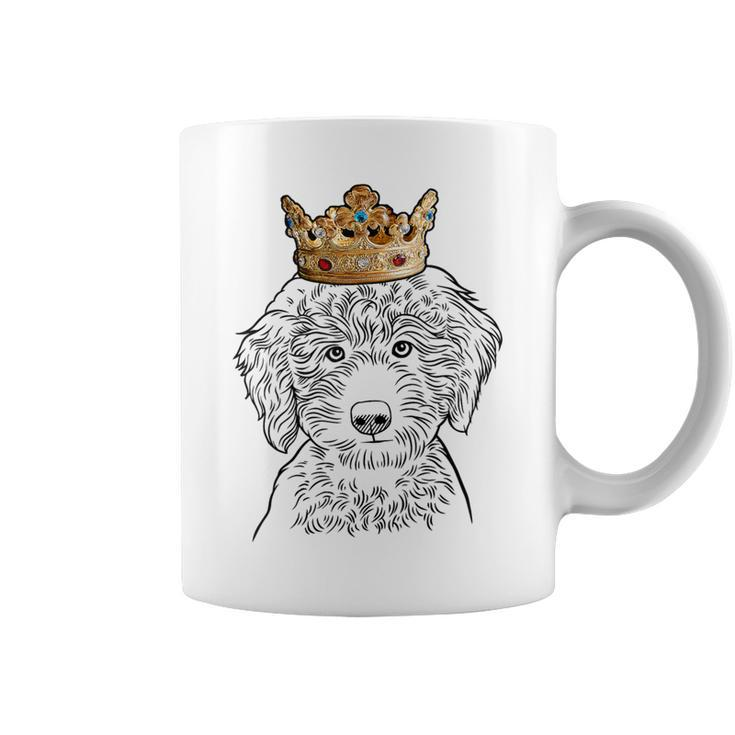 Labradoodle Dog Wearing Crown Coffee Mug