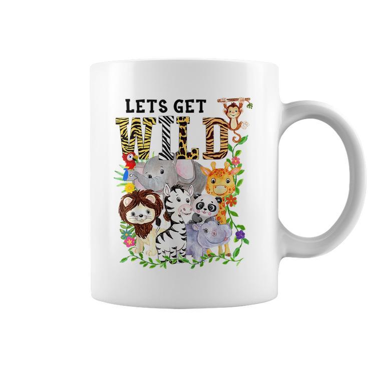 Lets Get Wild Zoo Animals Safari Party A Day At The Zoo  Coffee Mug