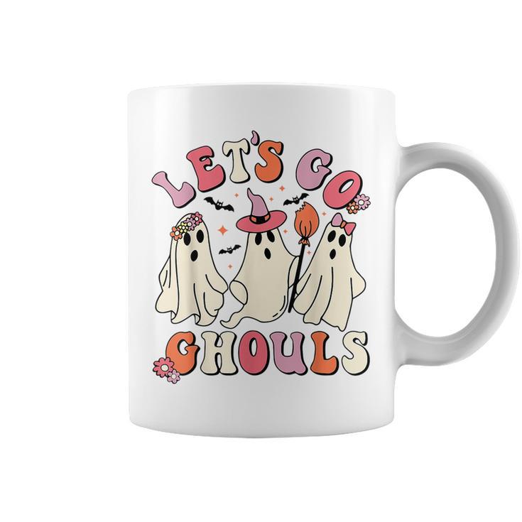 Let's Go Ghouls Ghost Halloween Costume Girls Coffee Mug