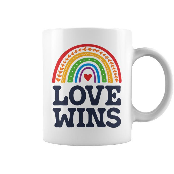 Lgbtq Love Wins Pocket Gay Pride Lgbt Ally Rainbow Vintage Coffee Mug