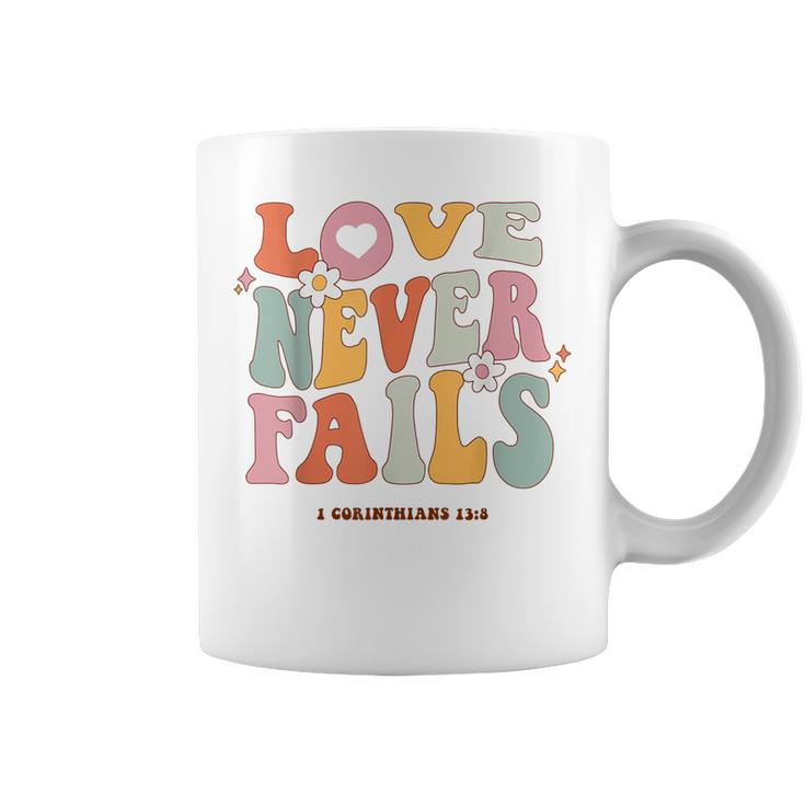 Love Never Fails Retro Positivity Quote Preppy Y2k Aesthetic  Coffee Mug