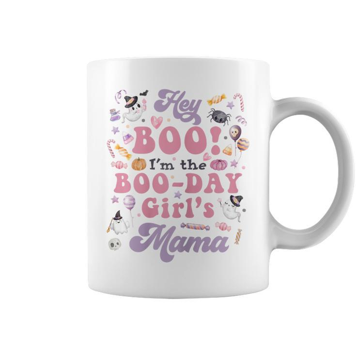 Mama Of The Boo-Day Girl Hey Boo Halloween Birthday Matching Coffee Mug