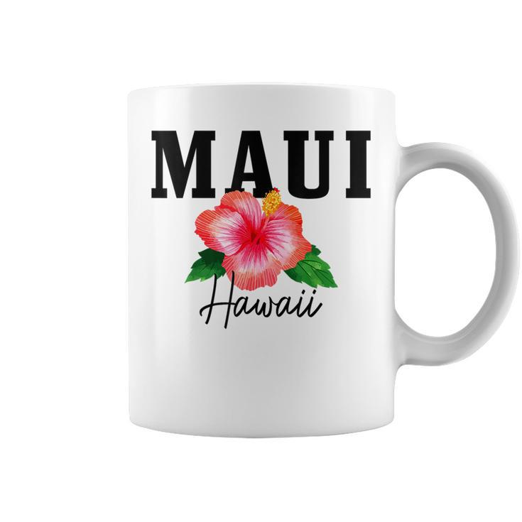 Maui Hawaii Floral Hibiscus Surf Surfer Vintage Hawaiian Coffee Mug