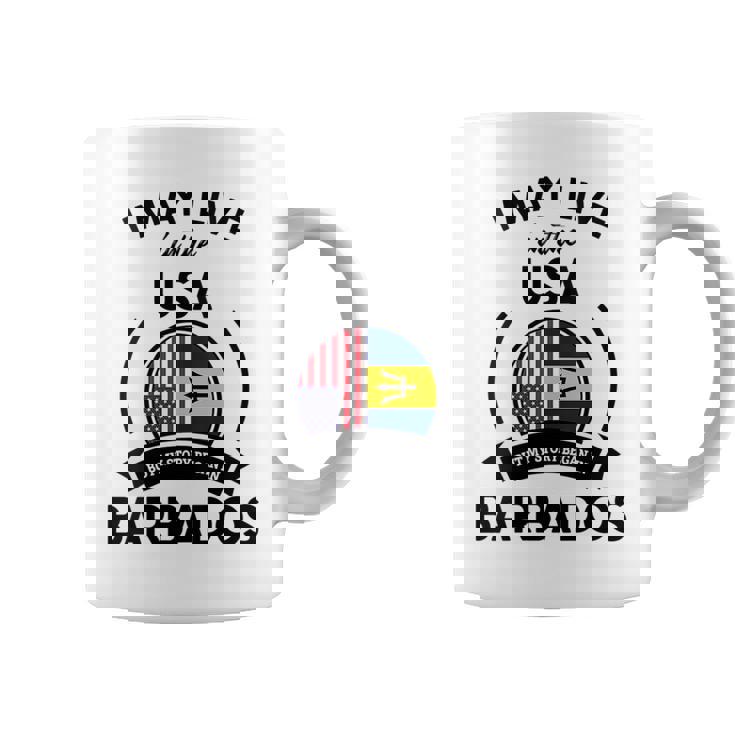 May Live In Usa But My Story Began In Barbados Flag Gift Gift For Womens Coffee Mug