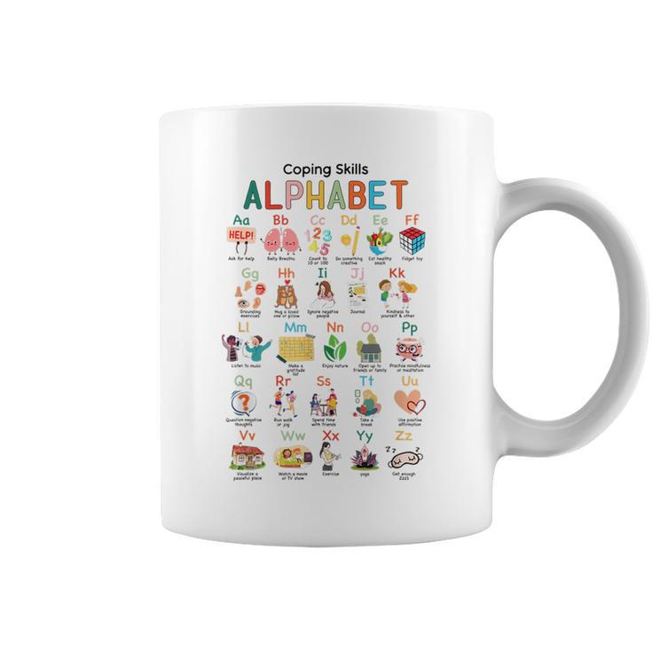 Mental Health Awareness Coping Skills Alphabet Teachers  Coffee Mug