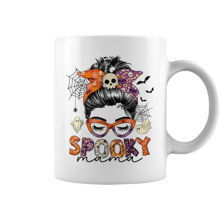 Messy Bun Spooky Mama Halloween Costume Coffee Mug