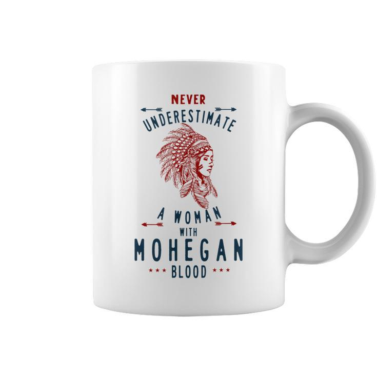 Mohegan Native American Indian Woman Never Underestimate Coffee Mug