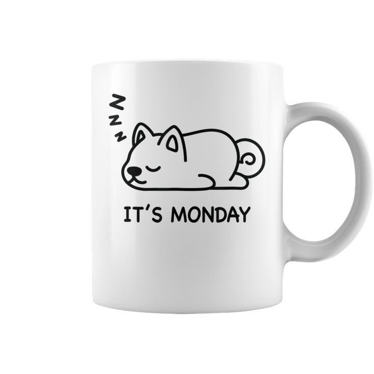 Monday Funny Sleeping Dog Corgi I Hate Monday  Coffee Mug