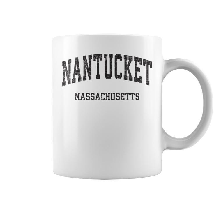 Nantucket Massachusetts Ma Vintage Athletic Sports Design Massachusetts Gifts And Merchandise Funny Gifts Coffee Mug