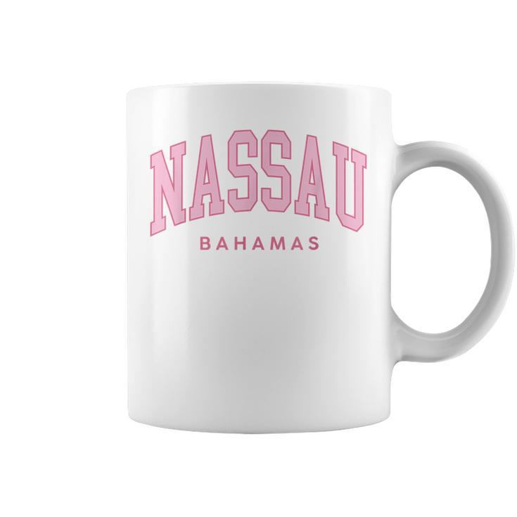 Nassau Bahamas Preppy Retro Throwback Pink Souvenir  Coffee Mug