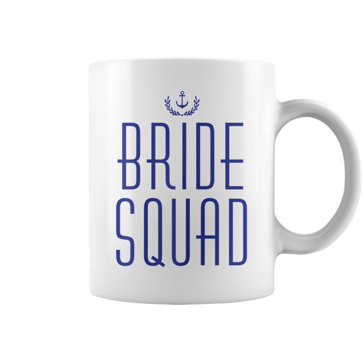 Nautical Bride Squad  With Anchor Navy Blue Coffee Mug