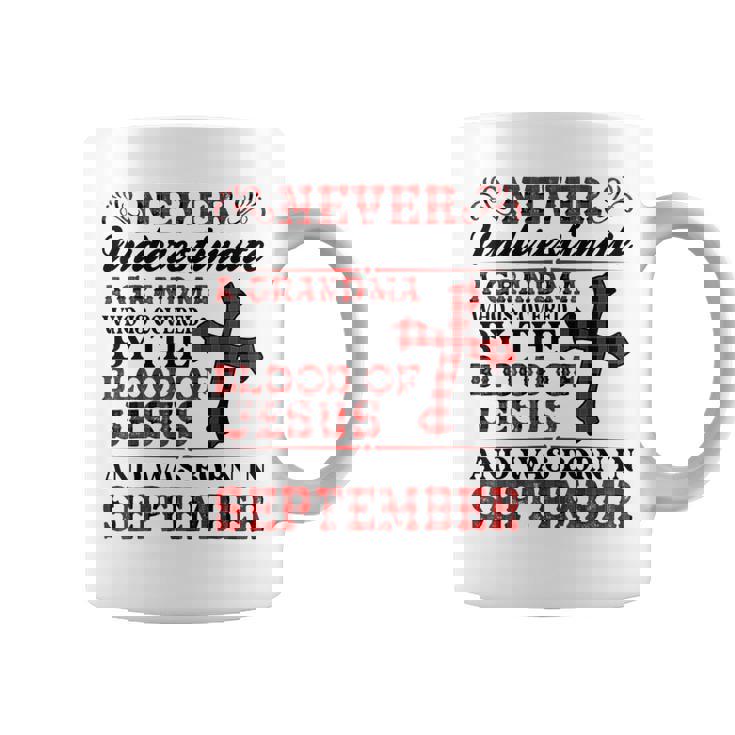 Never Underestimate A Grandma Was Born In September Birthday Gifts For Grandma Funny Gifts Coffee Mug