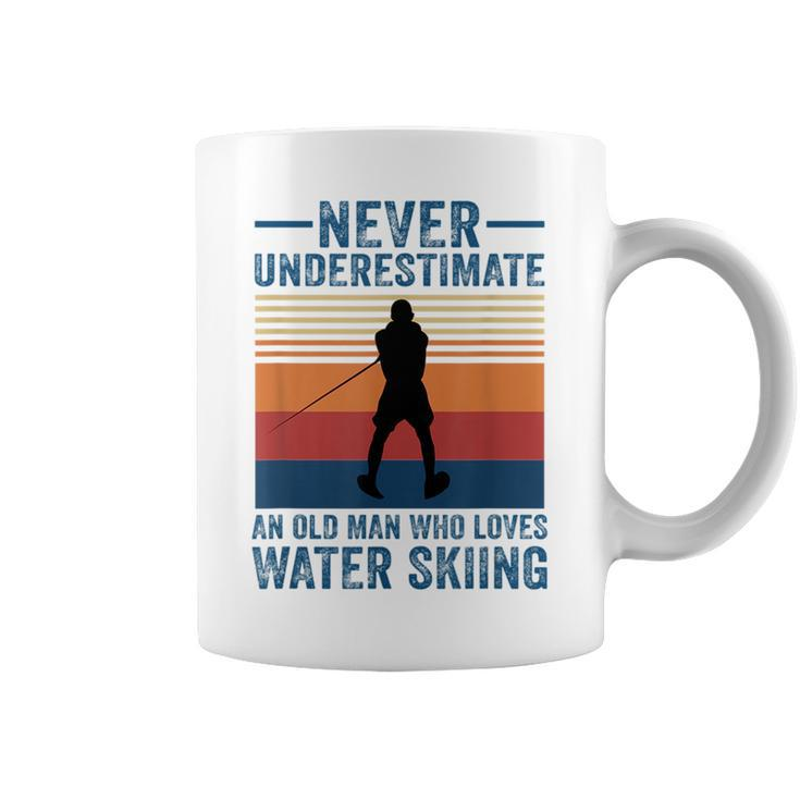 Never Underestimate An Old Man Who Loves Water Skiing Sport Coffee Mug