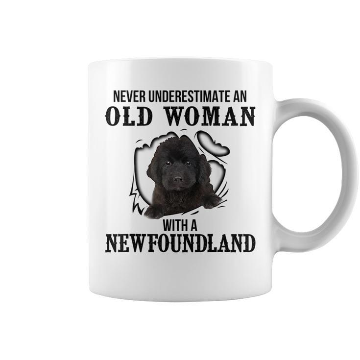 Never Underestimate An Old Woman With A Newfoundland Coffee Mug