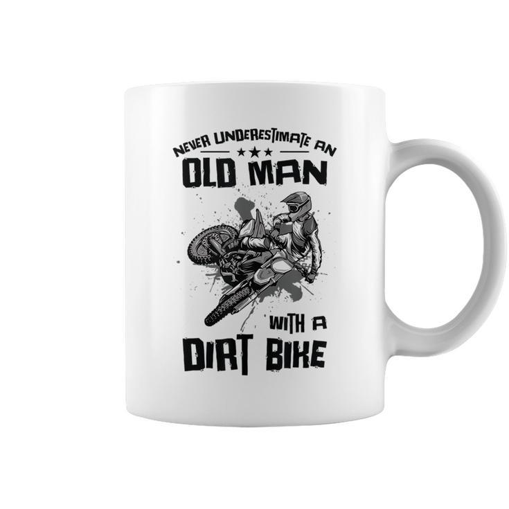 Never Underestimate Old Man Motocross Off Road Dirt Bike Coffee Mug
