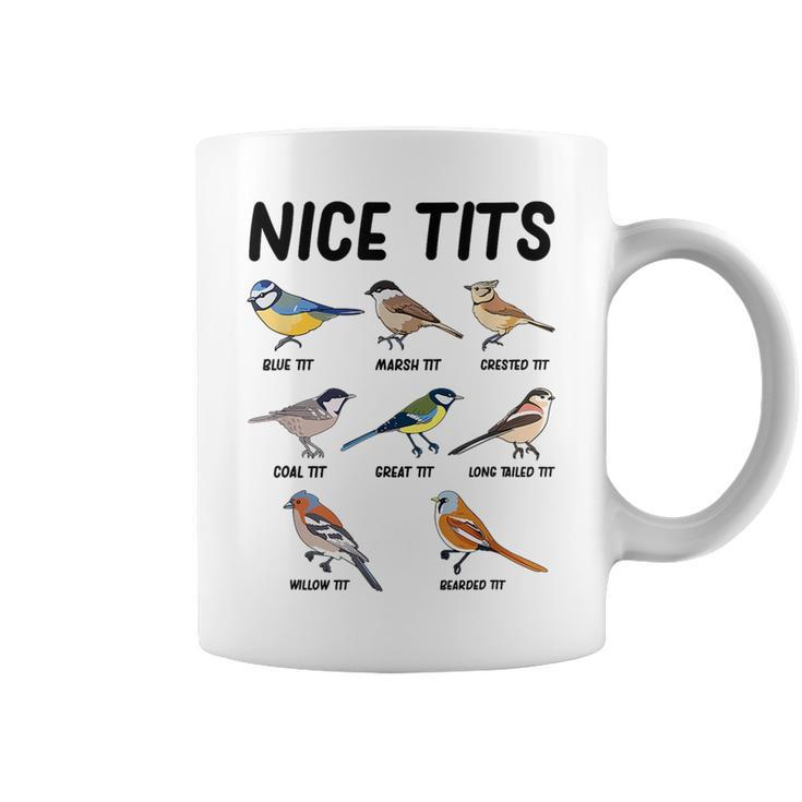 Nice Tits Bird Lover Birdwatching Bird Whisperer Binoculars  Coffee Mug