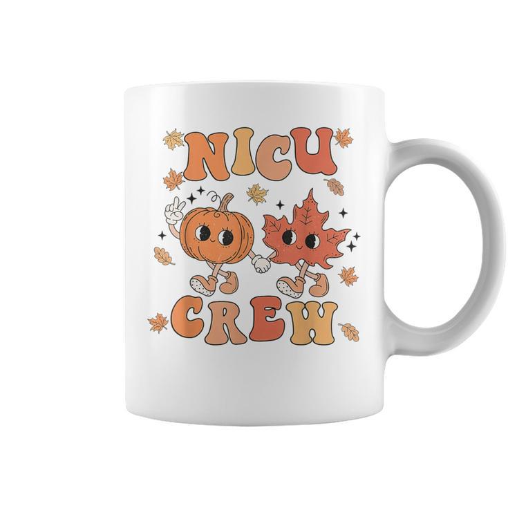 Nicu Crew Pumpkin Leaf Fall Nicu Nurse Halloween Coffee Mug