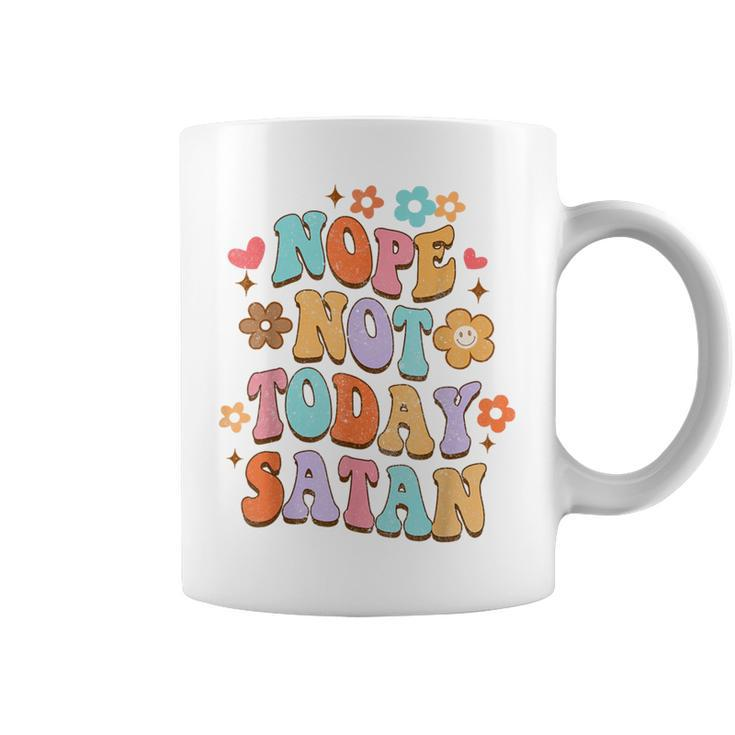 Nope Not A Today Satan Sarcasm Humor Bff Groovy Coffee Mug
