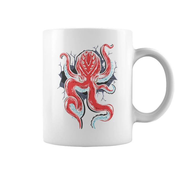 Octopus  Sea Monster Ocean Creatures Scary Squid Kraken  Coffee Mug