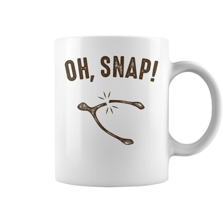 Oh Snap Wishbone Thanksgiving Christmas Coffee Mug