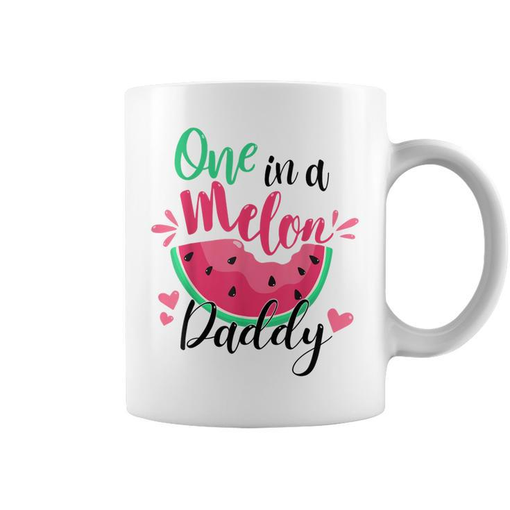 One In A Melon Daddy Summer Birthday Party Matching Family  Coffee Mug