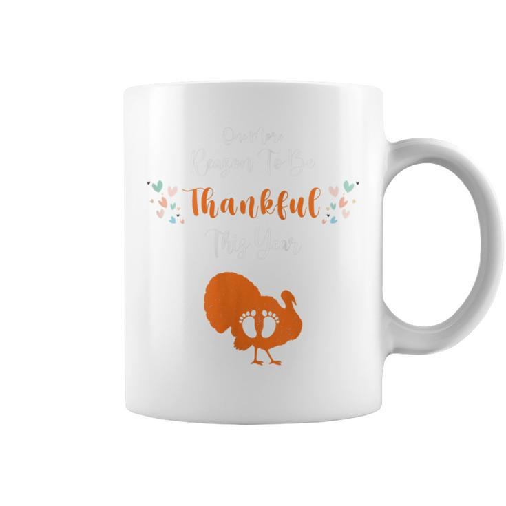 One More Reason To Be Thankful Funny Thanksgiving Pregnancy  Coffee Mug