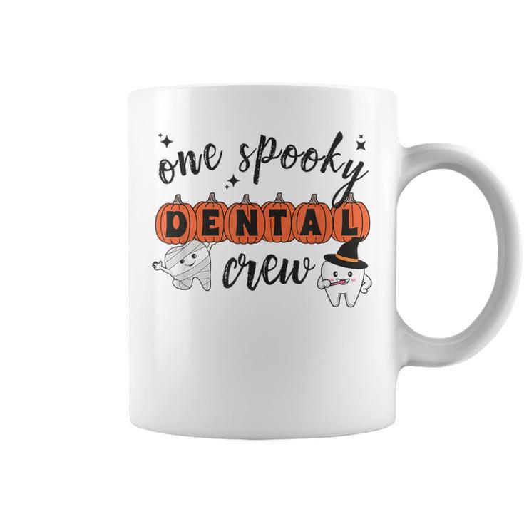 One Spooky Dental Crew Halloween Ghost Dental Hygienist Coffee Mug