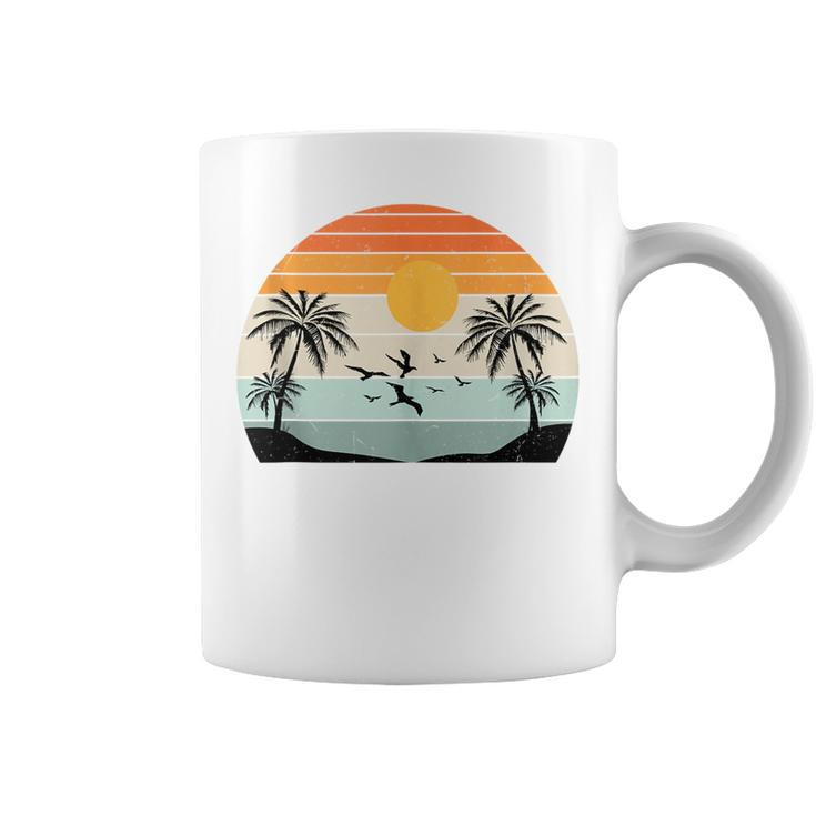 Palm Trees Summer Vacation Beach Sunshine Summer Retro Gifts  Vacation Funny Gifts Coffee Mug