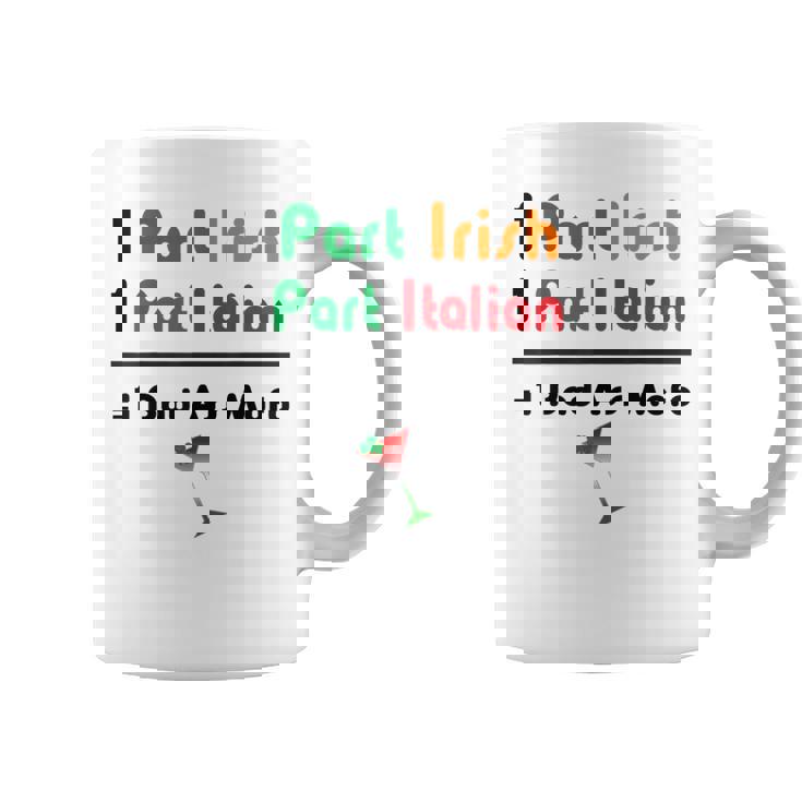 Part Irish Part Italian Ancestry Funny Math Meme Heritage Coffee Mug